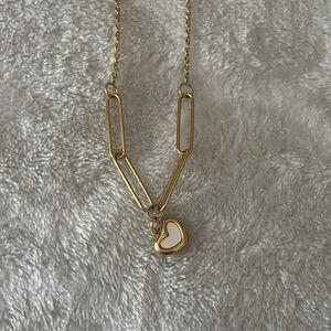 Gold Heart Pendant Necklace